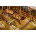 Custom Printed Rugs Custom Printed Rugs DM 64 Lambson  Elk Spooked Elk DM 64